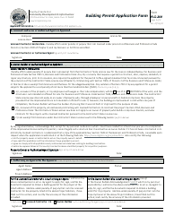Form PLG-200 Building Permit Application Form - Santa Cruz County, California, Page 2