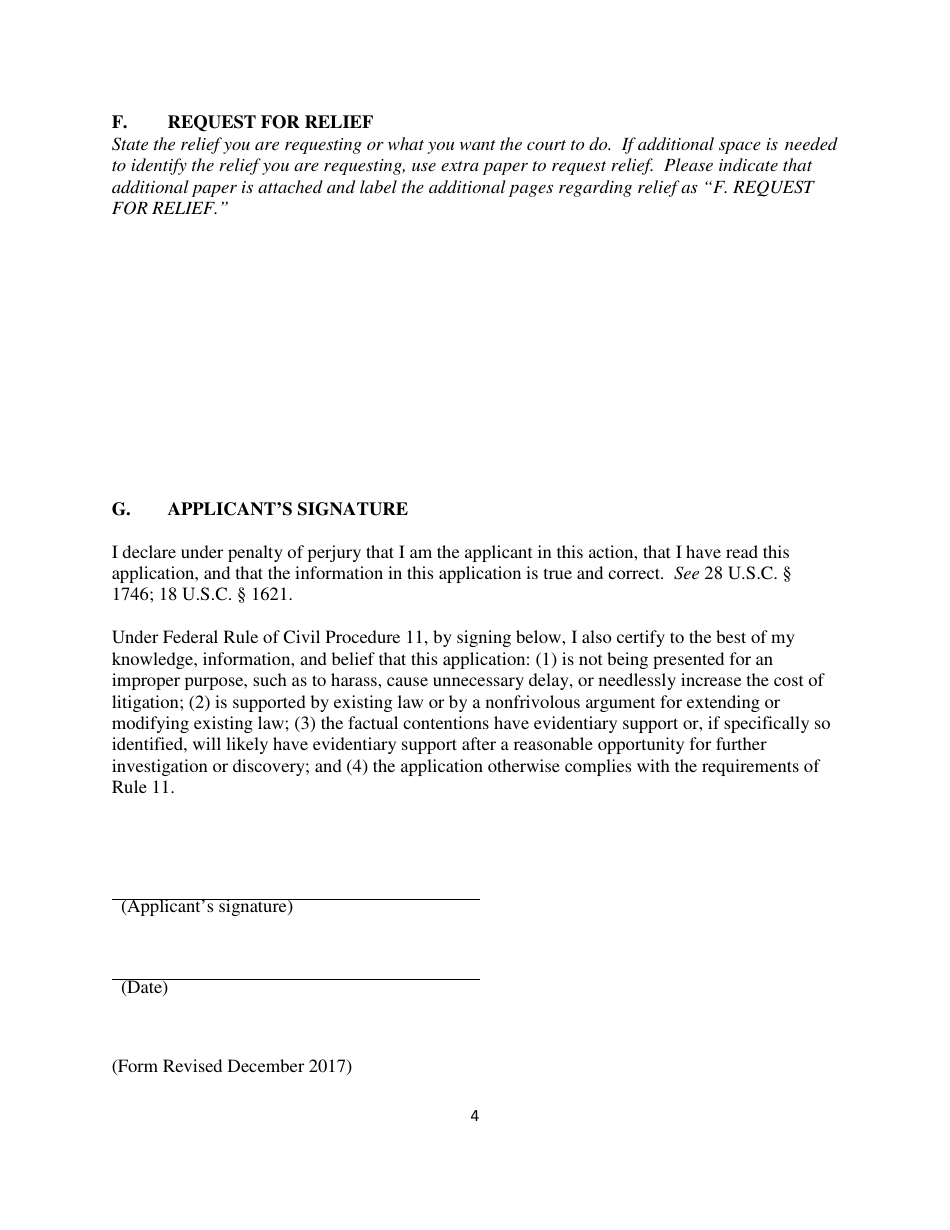 Application for a Writ of Habeas Corpus Pursuant to 28 U.s.c. 2241 - Colorado, Page 4