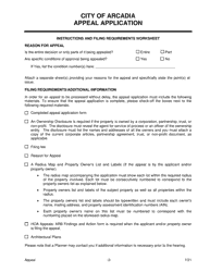Appeal Application - City of Arcadia, California, Page 2