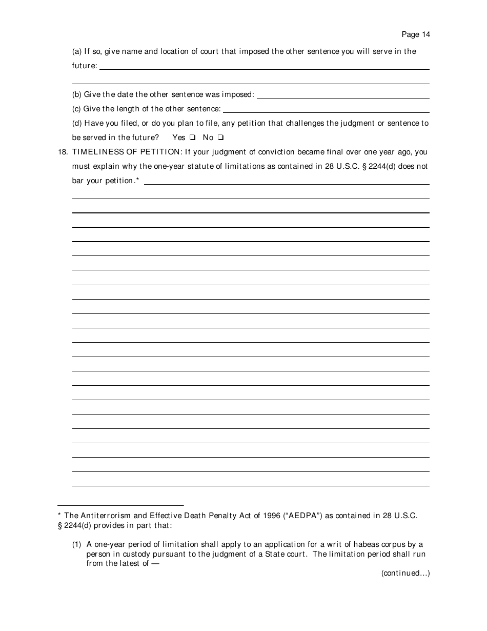 Tennessee Petition Under 28 U.s.c. 2254 for Writ of Habeas Corpus by a ...