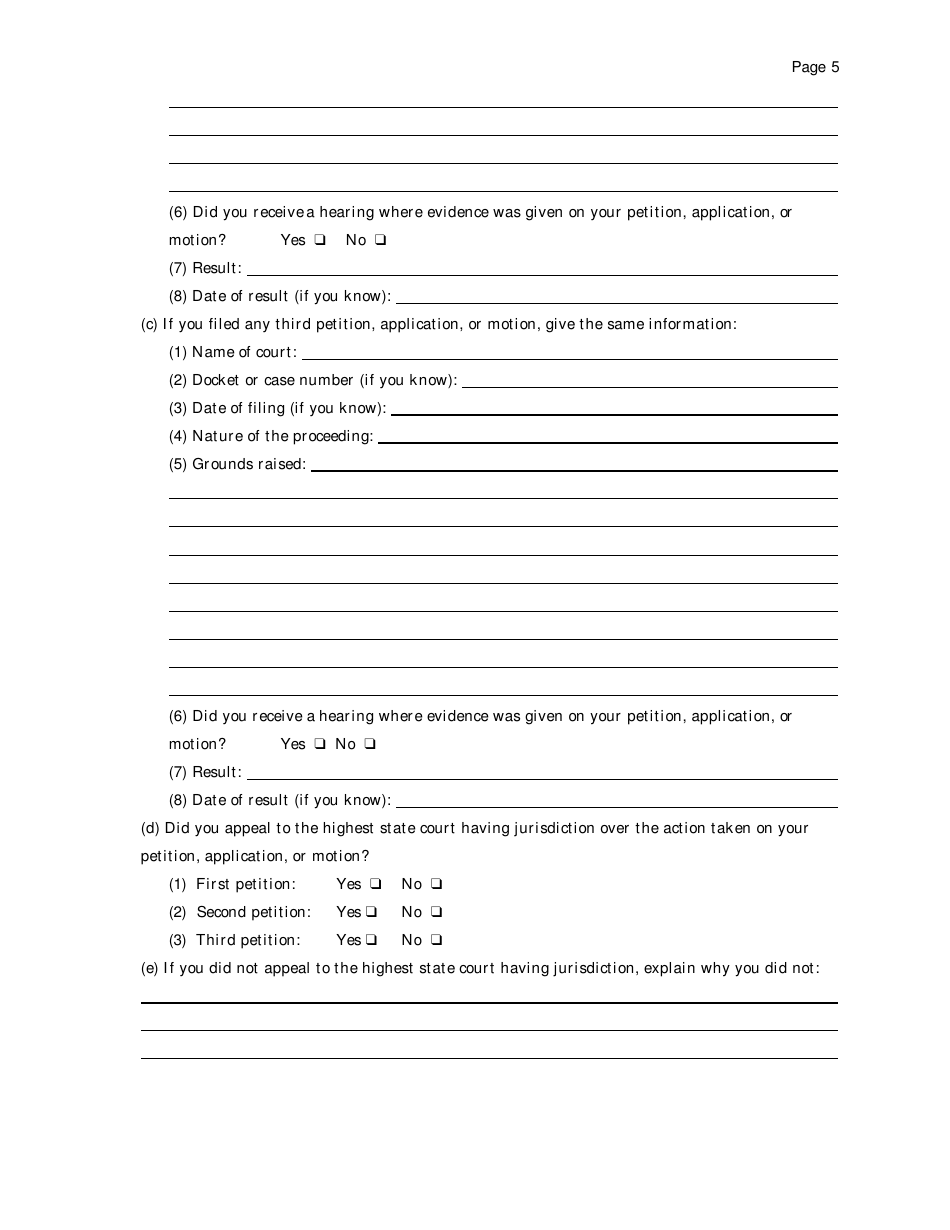 Petition Under 28 U.s.c. 2254 for Writ of Habeas Corpus by a Person in State Custody - Tennessee, Page 5