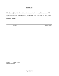 Application to Proceed in Forma Pauperis With Supporting Documentation - Tennessee, Page 10