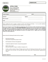 Document preview: Appeal Form - Town of Woodside, California