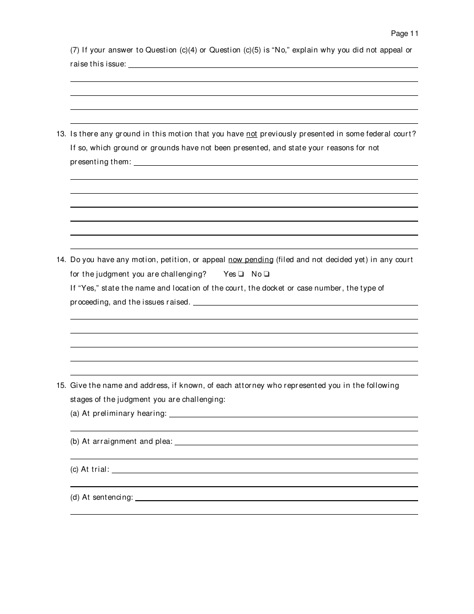 Motion Under 28 U.s.c. 2255 to Vacate, Set Aside, or Correct Sentence by a Person in Federal Custody - Tennessee, Page 11