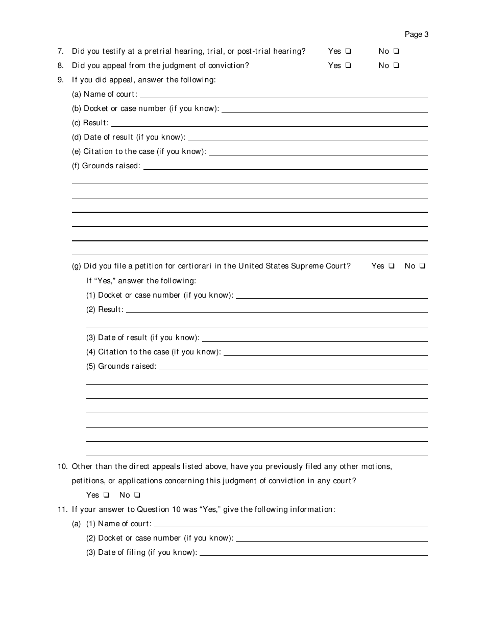 Motion Under 28 U.s.c. 2255 to Vacate, Set Aside, or Correct Sentence by a Person in Federal Custody - Tennessee, Page 3