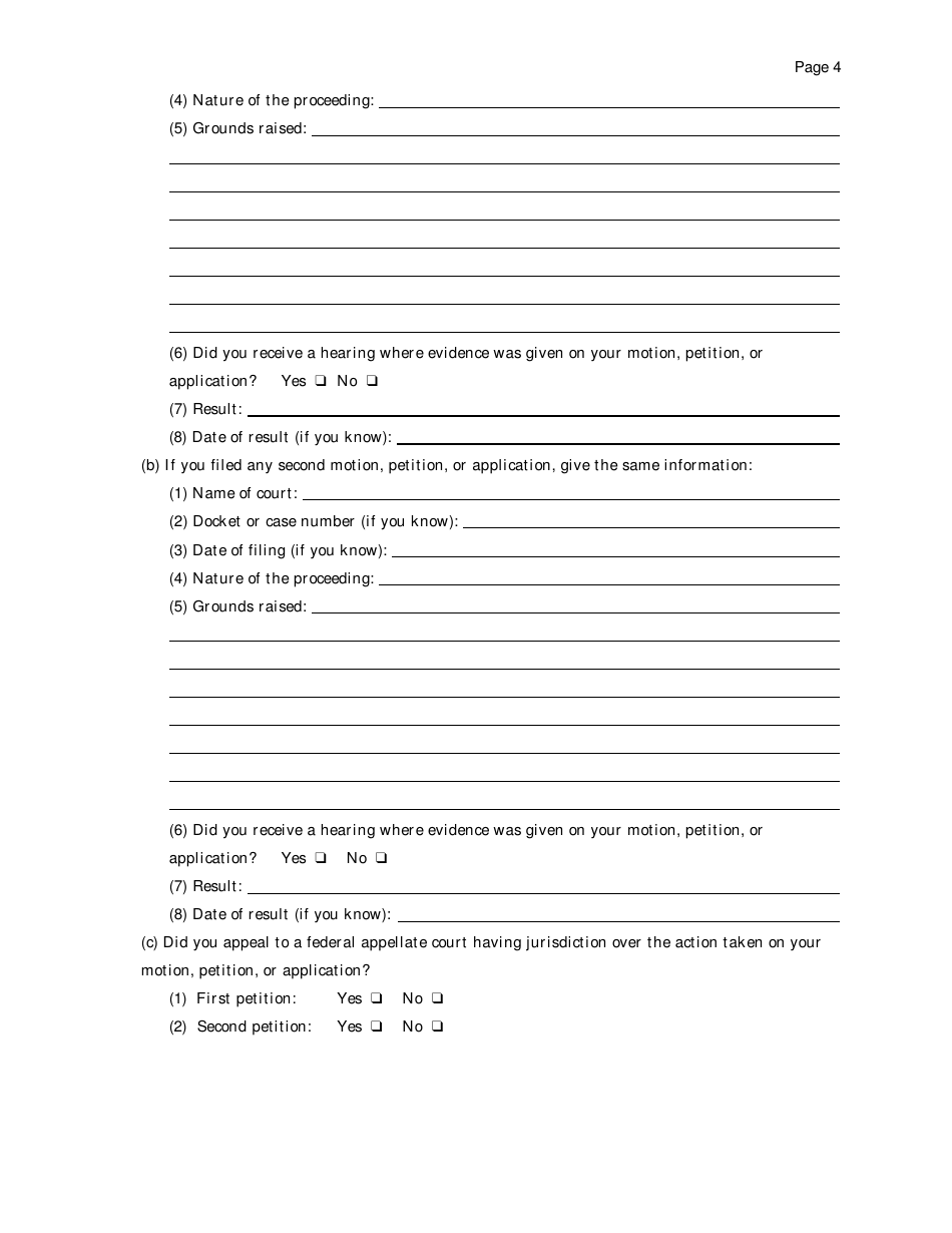 Motion Under 28 U.s.c. 2255 to Vacate, Set Aside, or Correct Sentence by a Person in Federal Custody - Tennessee, Page 4