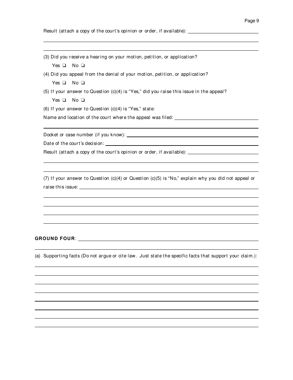 Motion Under 28 U.s.c. 2255 to Vacate, Set Aside, or Correct Sentence by a Person in Federal Custody - Tennessee, Page 9