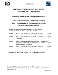 Document preview: Appendix 4 Additional Information for Request for Reasonable Accommodations - City of Los Angeles, California