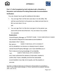 Appendix 4 Additional Information for Request for Reasonable Accommodations - City of Los Angeles, California, Page 4