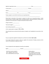 Application for Grant Funding From Bench and Bar Fund - Tennessee, Page 2