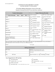 Document preview: Form AO213A Evoucher Billing Information: Service Provider - Oklahoma