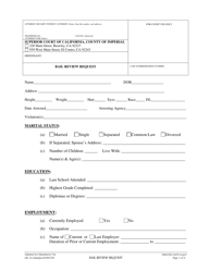 Document preview: Form CR-14 Bail Review Request - Imperial County, California