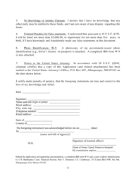 Form NM LF347-2 Application for Payment of Unclaimed Funds (Notarized Version) - New Mexico, Page 2