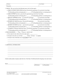 Form FL-03 Case Management Questionnaire - Imperial County, California, Page 2