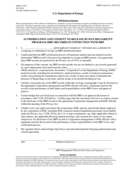 Document preview: DOE Form 470.5 Authorization and Consent to Release Human Reliability Program (Hrp) Records in Connection With Hrp