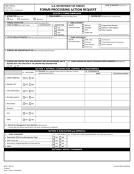 Document preview: Form DOE F243.11 Forms Processing Action Request