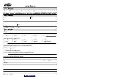 Document preview: Form ADM140 HI Language Access Complaint Form - California (Hindi)