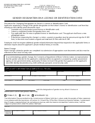 Document preview: Form B-385 Gender Designation on a License or Identification Card - Connecticut