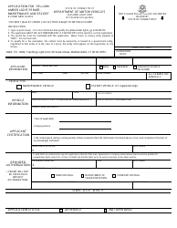 Document preview: Form E-215ME Application for Yellow/Amber Light Permit - Maintenance and Escort - Connecticut