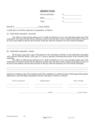 Form 23A Summons (Original) - Petition for Dissolution of Marriage - Illinois, Page 3