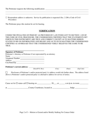 Form 70C Motion to Extend and/or Modify Stalking No Contact Order - Illinois, Page 2