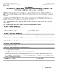 Document preview: Form F-00286 Attestation to Administer Alpha Hydroxyprogesterone Caproate (17p) Compound Injections and Makena Injections - Wisconsin