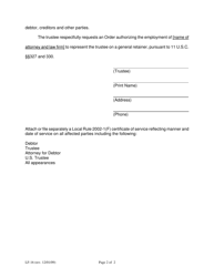 Form LF-16 Trustee&#039;s Application for Employment of Attorney - Florida, Page 2