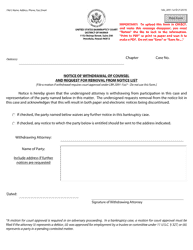 Document preview: Form hib_2091-1A1D Notice of Withdrawal of Counsel and Request for Removal From Notice List - Hawaii