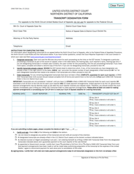 Document preview: Form CAND TDOF Transcript Designation Form - California