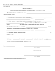 Form AO441 Summons on a Third-Party Complaint - Missouri, Page 2