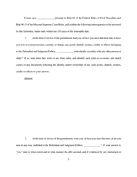 Interrogatories Directed to Garnishee - Missouri, Page 2