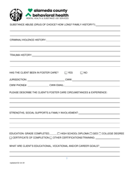 Transition Age Youth Mental Health Services Referral Form - Alameda County, California, Page 3