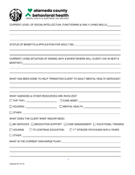 Transition Age Youth Mental Health Services Referral Form - Alameda County, California, Page 4