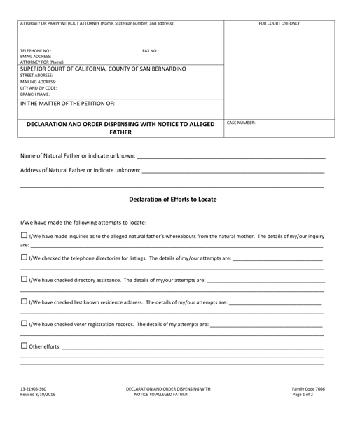 Form 13-21905-360  Printable Pdf