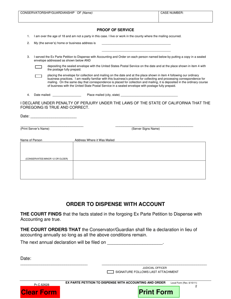 Form SB2628 Fill Out, Sign Online and Download Fillable PDF, County