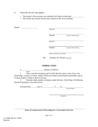 Form 13-14000-360 Notice of Commencement of Proceedings for a Court Supervised Trust - County of San Bernardino, California, Page 2