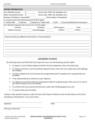 Form SB-16351 Request for Consideration of Ability to Pay - County of San Bernardino, California, Page 2