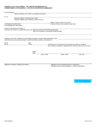 Form 4 (07262) Power of Attorney - the Limited Partnerships Act - Ontario, Canada (English/French), Page 3