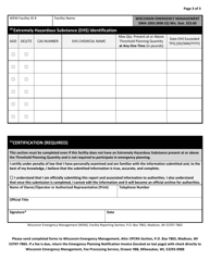 DMA Form 1003 Emergency Planning Notification (Epn) - Wisconsin, Page 3