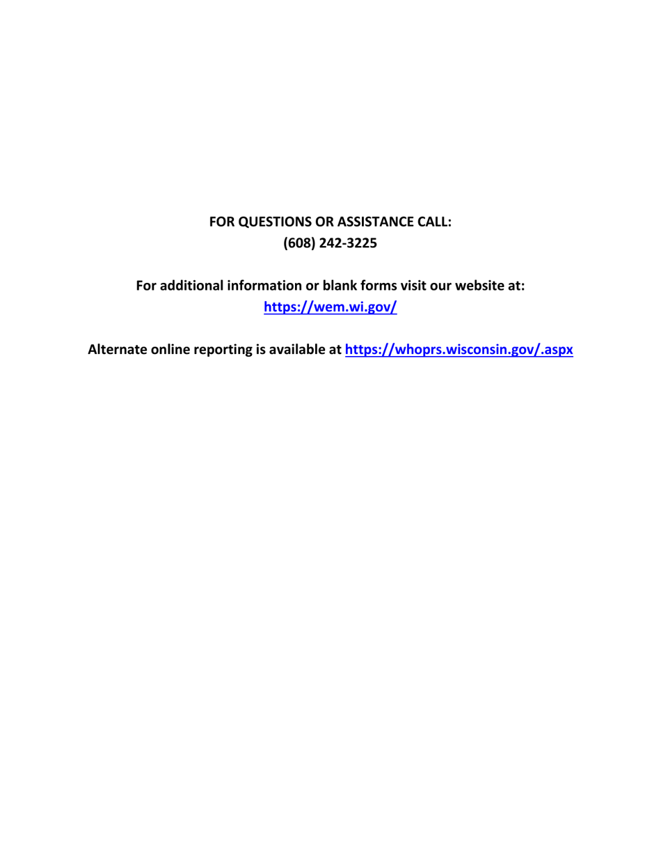 DMA Form 1003 Emergency Planning Notification (Epn) - Wisconsin, Page 4
