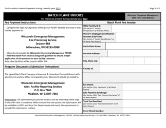 DMA Form 1125B Wisconsin Batch Plant Emergency Response &amp; Hazardous Chemical Report - Wisconsin, Page 7