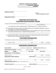 Document preview: Verified Petition for Firearms Restraining Order - Illinois