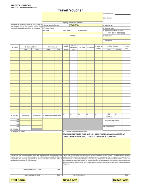 Form C-10  Printable Pdf