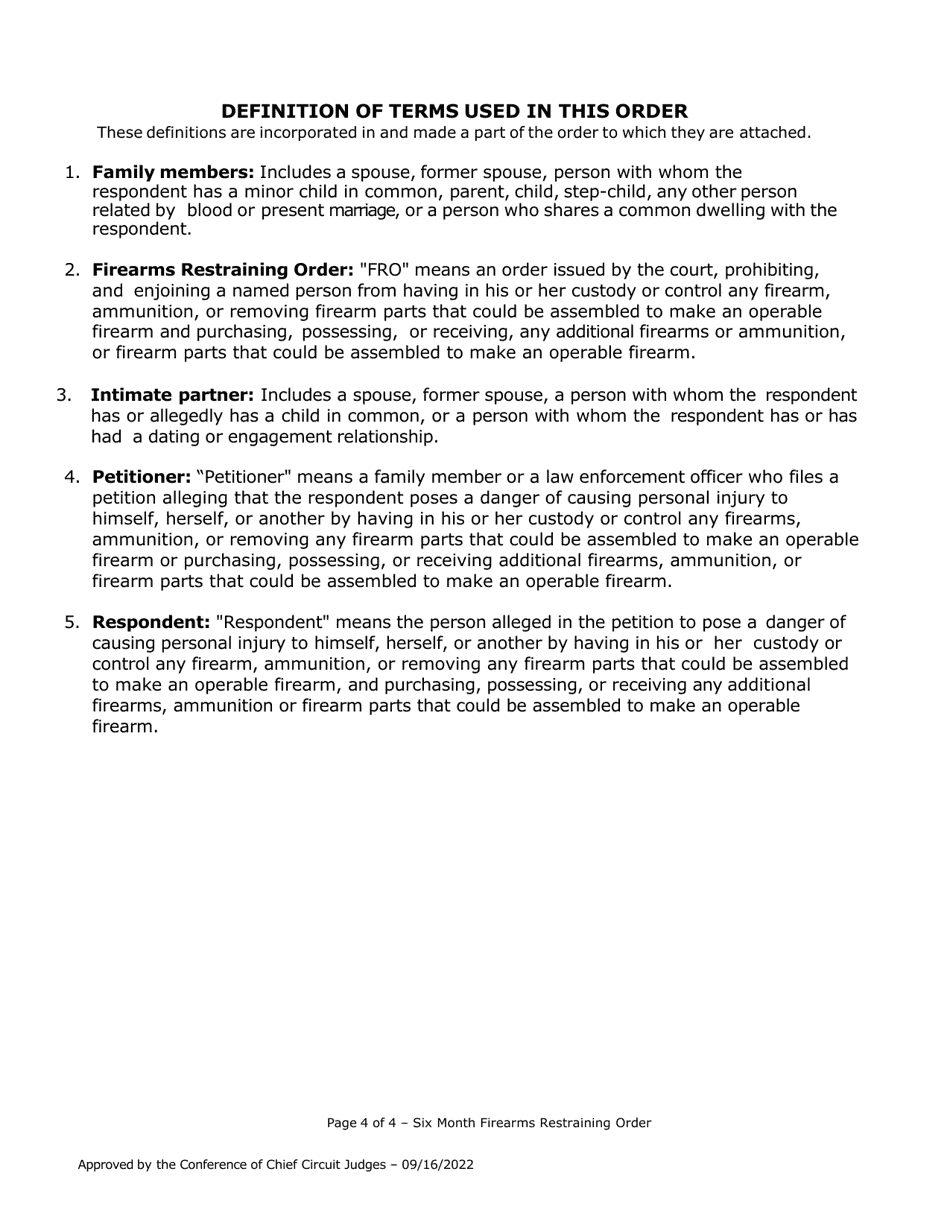 Six Month Firearms Restraining Order - Illinois, Page 4