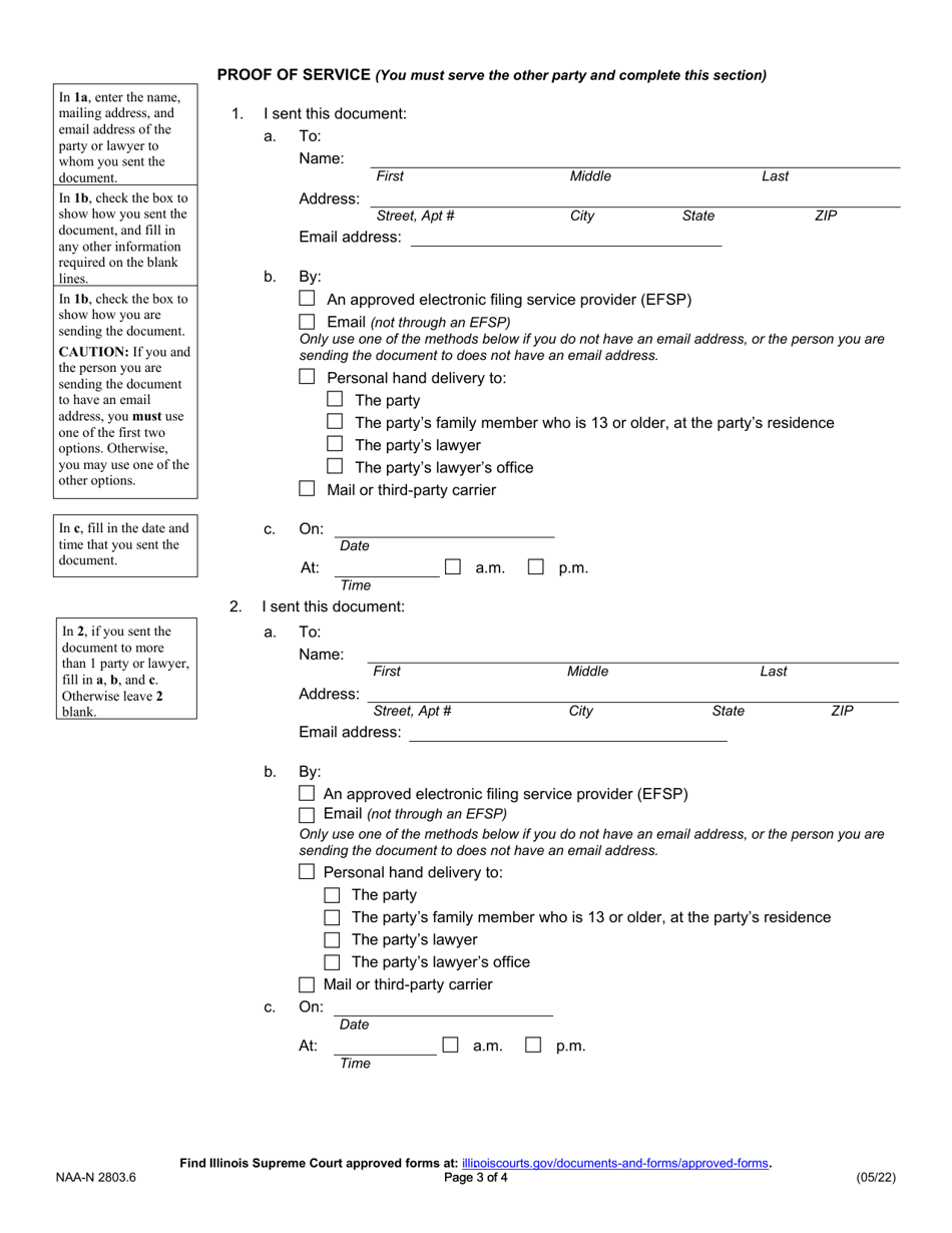 Form NAA-N2803.6 Appeal to the Appellate Court of Illinois - Illinois, Page 3