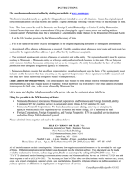 Notice of Change of Registered Office/Registered Agent - Minnesota, Page 2