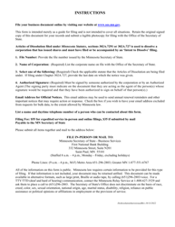 Minnesota Business Corporation Articles of Dissolution - Dissolution When Shares Have Been Issued - Minnesota, Page 2
