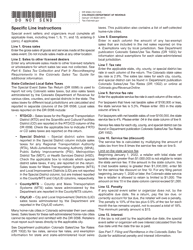 Form DR0098 Special Event Sales Tax Return - Colorado, Page 3