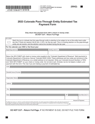 Form DR0106EP Colorado Pass-Through Entity Estimated Income Tax - Colorado, Page 2