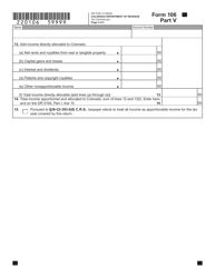 Form 106 (DR0106) Colorado Partnership and S Corporation and Composite Nonresident Income Tax Return - Colorado, Page 5